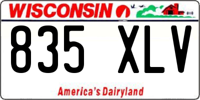 WI license plate 835XLV