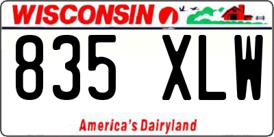 WI license plate 835XLW