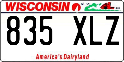 WI license plate 835XLZ