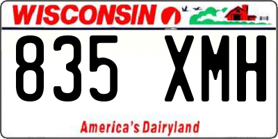 WI license plate 835XMH