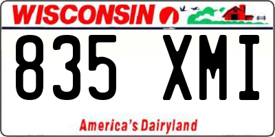 WI license plate 835XMI