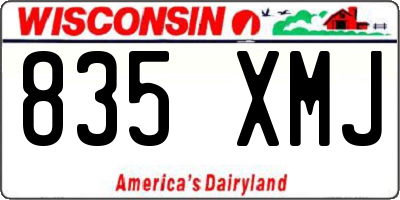 WI license plate 835XMJ