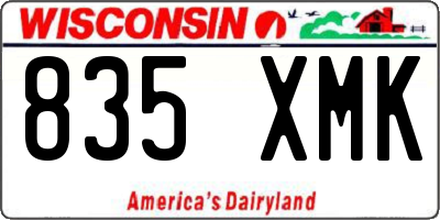WI license plate 835XMK