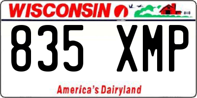 WI license plate 835XMP