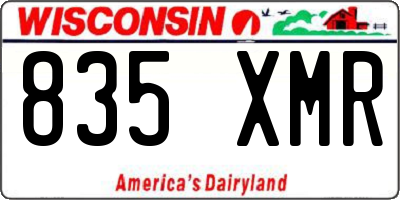 WI license plate 835XMR