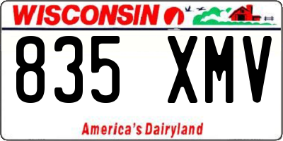 WI license plate 835XMV