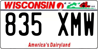 WI license plate 835XMW