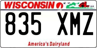 WI license plate 835XMZ