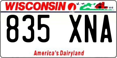 WI license plate 835XNA