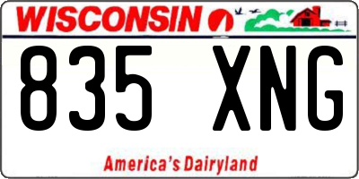 WI license plate 835XNG