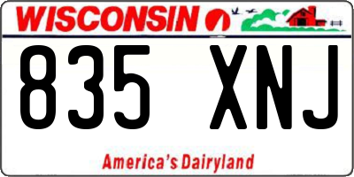 WI license plate 835XNJ