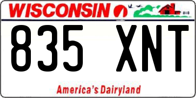 WI license plate 835XNT