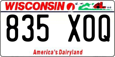 WI license plate 835XOQ