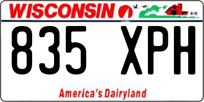 WI license plate 835XPH