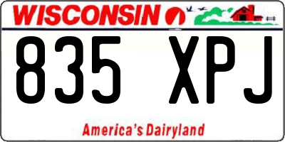 WI license plate 835XPJ