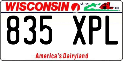 WI license plate 835XPL