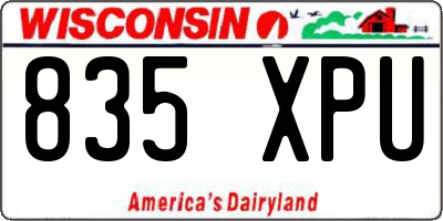 WI license plate 835XPU