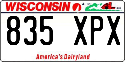 WI license plate 835XPX