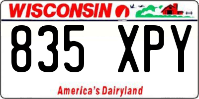 WI license plate 835XPY