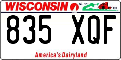 WI license plate 835XQF