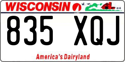 WI license plate 835XQJ