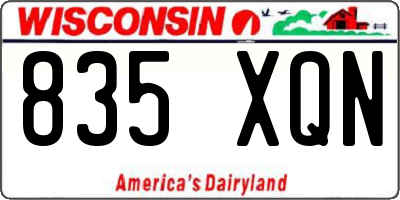 WI license plate 835XQN