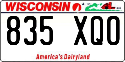 WI license plate 835XQO
