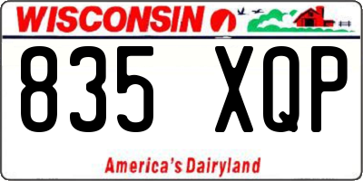 WI license plate 835XQP