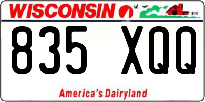 WI license plate 835XQQ