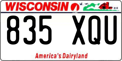 WI license plate 835XQU