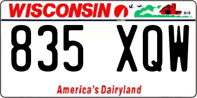 WI license plate 835XQW