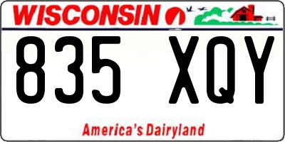 WI license plate 835XQY