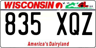 WI license plate 835XQZ