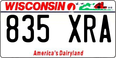 WI license plate 835XRA