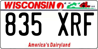 WI license plate 835XRF