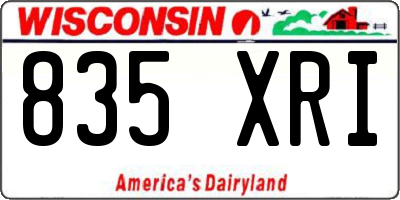 WI license plate 835XRI