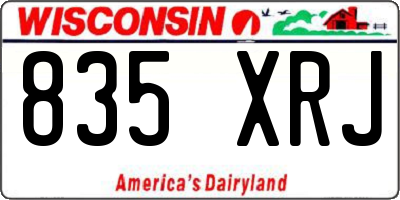 WI license plate 835XRJ