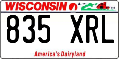 WI license plate 835XRL