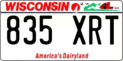 WI license plate 835XRT