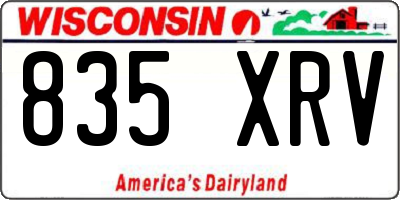 WI license plate 835XRV