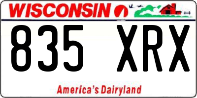 WI license plate 835XRX