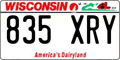 WI license plate 835XRY