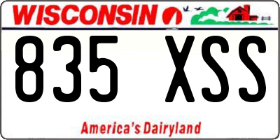 WI license plate 835XSS
