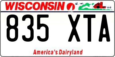 WI license plate 835XTA