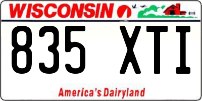WI license plate 835XTI