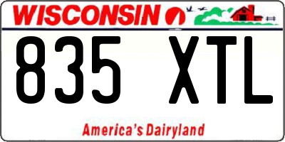 WI license plate 835XTL