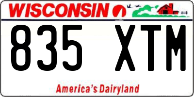 WI license plate 835XTM