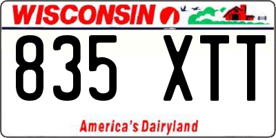 WI license plate 835XTT