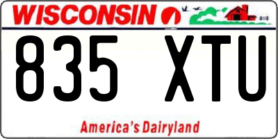 WI license plate 835XTU