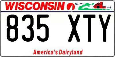 WI license plate 835XTY